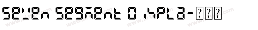 Seven Segment Displa字体转换